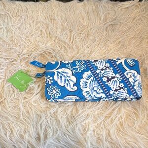 Vera Bradley Blue and White Floral Travel Wallet